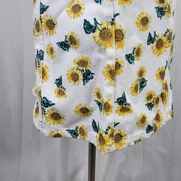 Vintage 90s Sunflower Denim A. Byer Sleeveless button Up Womens XS Dress - Picture 7 of 8